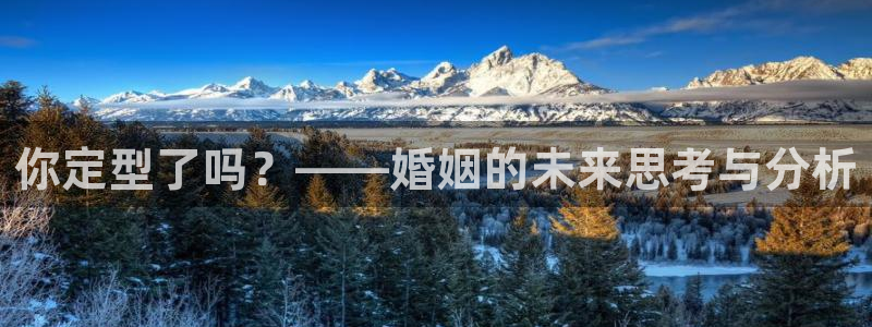 好彩运意思：你定型了吗？——婚姻的未来思考与分析